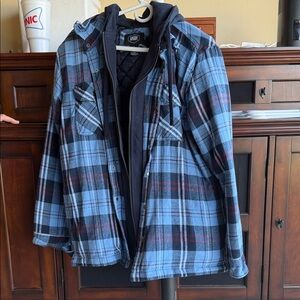 Vans Men's Plaid Hooded Jacket